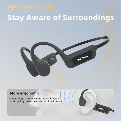 Miniatura 6 de Auriculares de natación de conducción ósea: auriculares impermeables IPX8 con 32 GB de almacenamiento y Bluetooth 5.4, 8 horas de reproducción