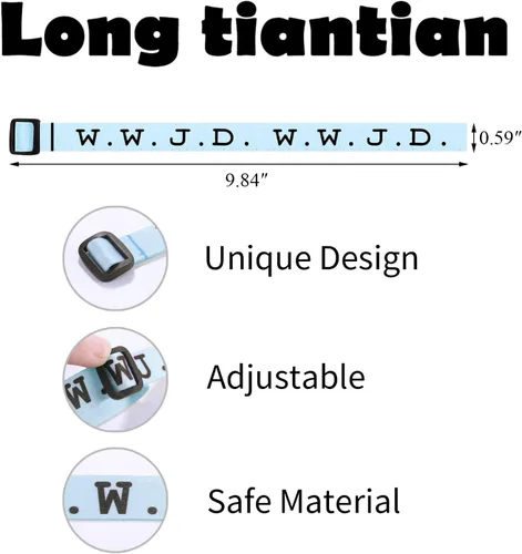 Miniatura 5 de Long tiantian WWJD - Pulsera con texto en inglés «What Would Jesus Do», pulseras WWJD para mujeres, pulseras W.W.J.D para hombres, joyería
