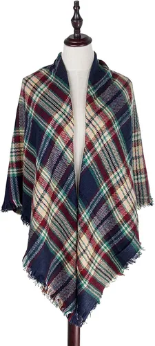 Miniatura 5 de Plaid Blanket Scarf Winter Fall Scarfs for Women Warm Soft Chunky Oversized Tartan Shawls Wraps Scarves
