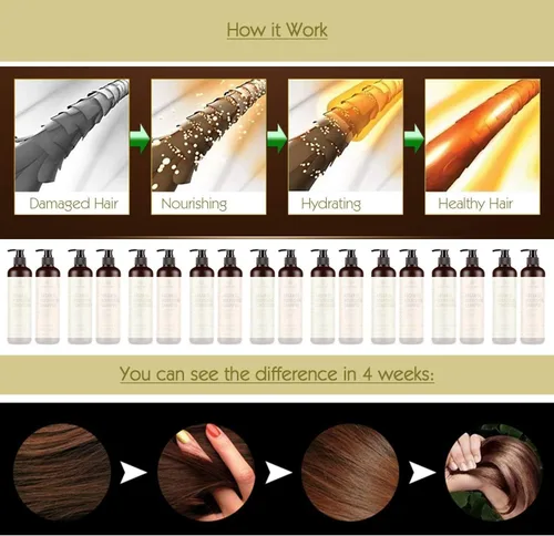 Miniatura 2 de MagiForet - Acondicionador para cabello y champú, acondicionador de aceite de argán, acondicionador natural para cabello seco y dañado
