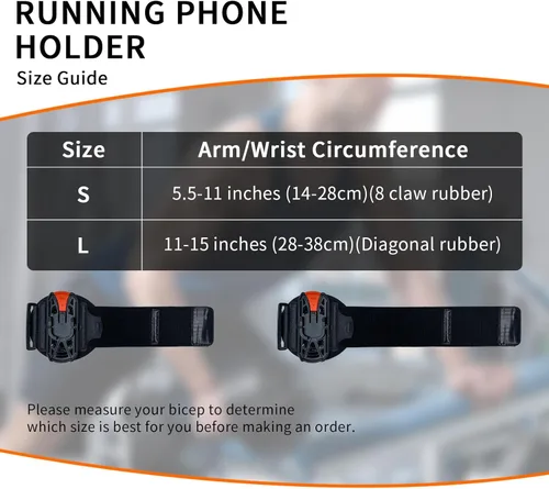 Miniatura 6 de Brazalete soporte para teléfono con rotación de 360° y desmontable, compatible con iPhone 15/14/13/12/Pro/Pro, etc., para Samsung y más, se adapta a