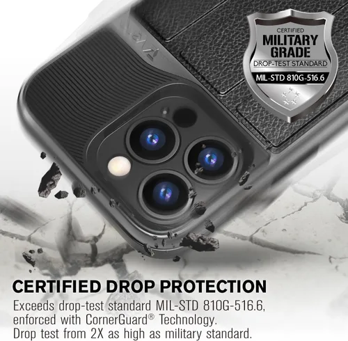 Miniatura 5 de VENA Funda tipo cartera compatible con Apple iPhone 13 Pro Max (6.7 pulgadas), vCommute (protección contra caídas de grado militar) Funda de piel