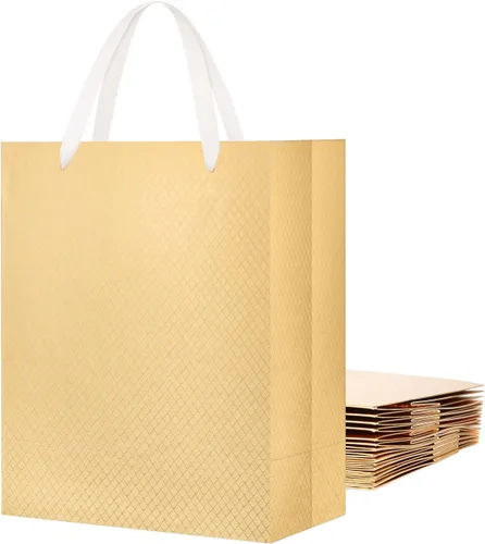 Miniatura 7 de PACKHOME 10 bolsas de regalo grandes de 14.5 x 5 x 10.5 pulgadas, bolsas de regalo negras de alta calidad con asas para regalar