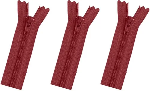 Miniatura 2 de Falda y vestido de nylon bobina ligera YKK cierre cremallera inferior para costura artesanía y ropa – Elige tu longitud – Cameo rojo # 520 – Hecho