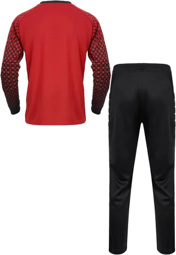Miniatura 2 de TiaoBug Conjunto de camiseta y pantalones de fútbol acolchados para niños y niños, camisa de portero de manga larga, uniforme de entrenamiento