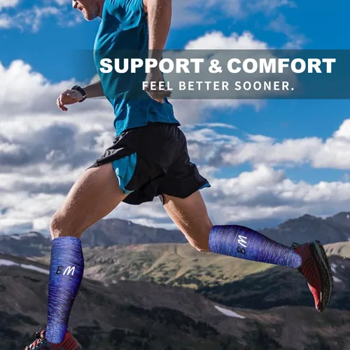 Miniatura 4 de 6 Pack Copper Compression Socks for Women and Men Circulation-Best Support for Medical, Running,Nursing,Athletic