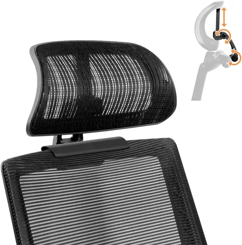 El accesorio para reposacabezas de silla de oficina, puede ajustar la altura, inclinación y distancia entre la parte delantera y trasera. El