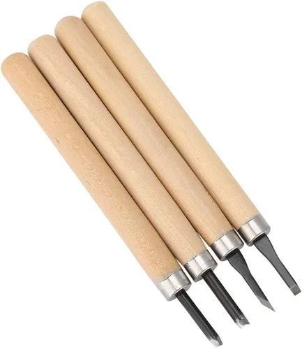 Miniatura 7 de Juego de cuchillos para tallar, afilador manual de madera, cuchillos de sello de goma, cincel para principiantes, juego de herramientas de tallado
