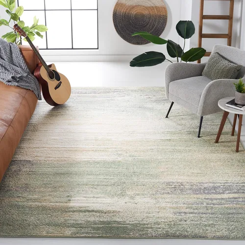 Miniatura 36 de SAFAVIEH, colección Adirondack - Alfombra de 6 x 9 pies, plateada/multicolor, abstracta, moderna, no desprende pelo, de fácil cuidado, para zonas