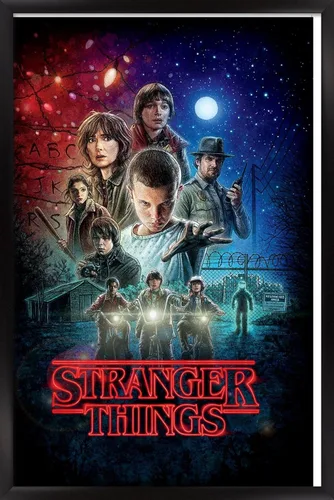 Miniatura 7 de Trends International Netflix Stranger Things - Póster de pared de una hoja, 14.725 x 22.375 pulgadas, versión enmarcada de madera de granero