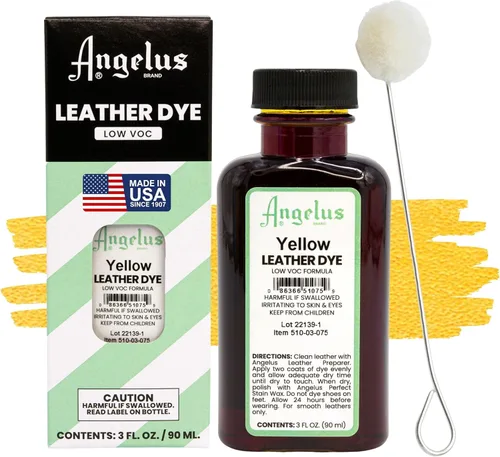 Miniatura 18 de Tinte de cuero Angelus - Tinte de cuero flexible para zapatos, botas, bolsos, manualidades, muebles y más 3oz, aplicador incluido (Azul)
