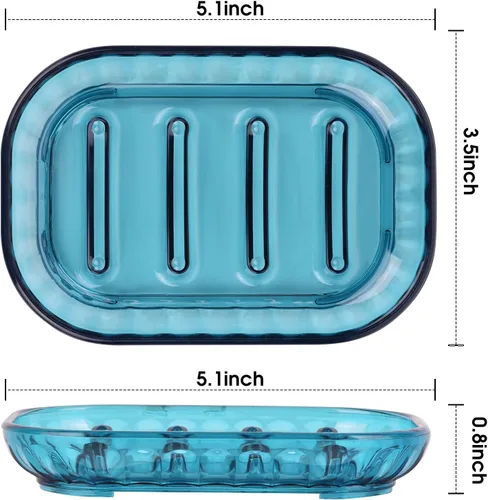 Miniatura 2 de Paquete de 2 soportes para jabonera para barra de jabón, jaboneras de baño, jabonera, bandeja de jabón para ducha, baño, fregadero de cocina