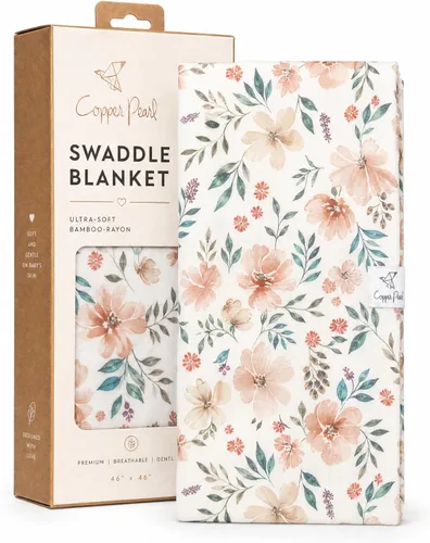 Miniatura 19 de Copper Pearl Swaddle Blankets for Newborns Soft Stretchy Receiving Blankets for Boys and Girls Large 46 x 46 Inch Baby Blankets Lightweight