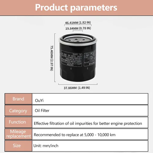 Miniatura 2 de Filtro de aceite 2520799 3084963 Reemplazo para Polaris Sportsman 500 450 400 335; Ranger 400 500; Trail Boss 330; Trailblazer 330; Scrambler 500