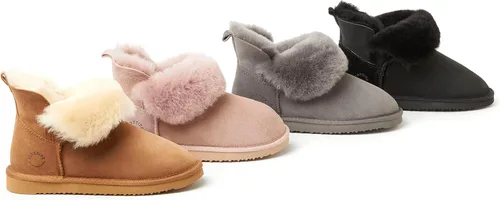 Miniatura 2 de Dearfoams Fireside Perth Shearling - Pantuflas de bota, forro de piel de oveja, para mujer