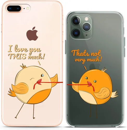 Miniatura 18 de Fundas a juego para parejas compatibles con iPhone 16 15 14 13 12 11 Pro Max Mini Xs X 6s 8 Plus 7+ Xr 10 SE 5 papel transparente cubierta delgada