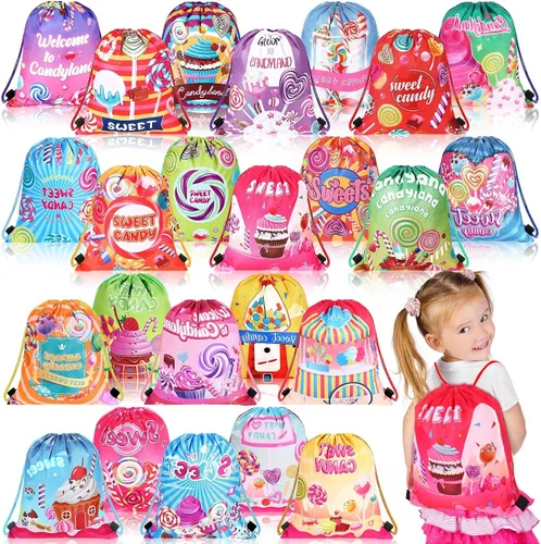 Miniatura 28 de Sweetude 24 bolsas de regalo de fiesta Let's Glow con cordón, decoración para niñas, niños, cumpleaños, bodas, fiestas