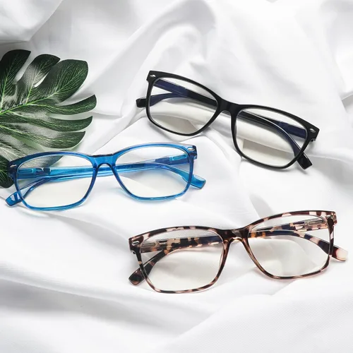 Miniatura 8 de Paquete de 3 lentes de lectura progresivas multifocales con bloqueo de luz azul para mujeres y hombres, lectores multifocales con bisagra de resorte
