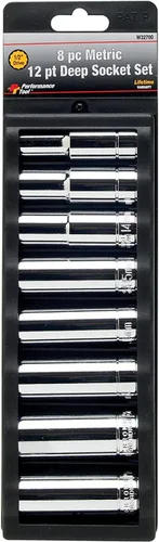 Miniatura 5 de Performance Tool W38700 - Juego de llaves métricas profundas de 10 piezas, 3/8 pulgadas, 12 puntos