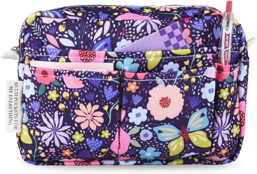 Miniatura 9 de qianshan Organizador de Portafolio con Múltiples Bolsillos, Bolsa de Cosméticos Impermeable con Cremallera de Viaje, Bolsa de Almacenamiento