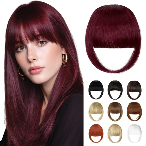 Miniatura 21 de Bangs Hair Clip in Bangs, French Ash Blonde Fake Bangs Hair Clip on Bangs for Women Fringe with Temples Hairpieces Faux Bangs for Daily Wear