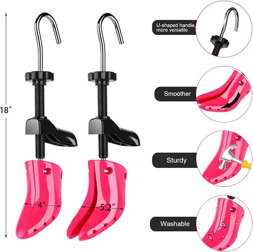 Miniatura 2 de UHIAGREE Ensanchador de zapatos para mujeres y hombres, árbol de botas de zapatos ajustable de 4 vías, con bolsa de transporte y cuerno de zapatos