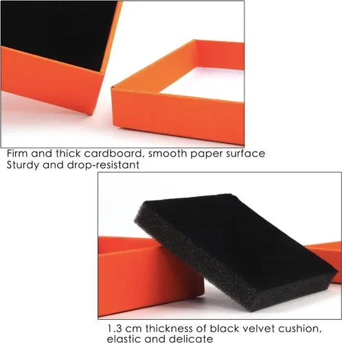 Miniatura 17 de Caja de regalo, caja de regalo, caja de regalo, 12 cajas de regalo cuadradas de cartón para joyas, caja de regalo de papel de cartón relleno