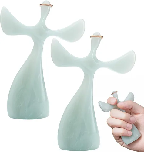 Cruz de oración, diseño cómodo de mano, regalo cristiano fiel, resina de mármol (paquete de 2)