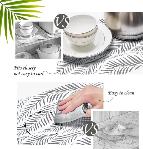 Miniatura 4 de Revestimiento de gabinete no adhesivo para estantes, 12 x 20 pies, forro de papel impermeable para cajones de cocina, refrigerador, estantería