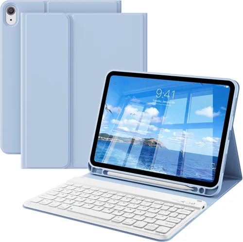 Miniatura 15 de Funda para teclado kenke para iPad de 10.ª generación (10.9 pulgadas 2022) / iPad A16 de 11.ª generación (11 pulgadas 2025) con soporte para lápiz
