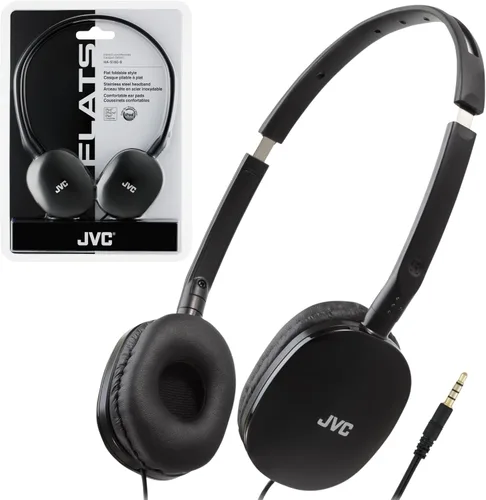 Miniatura 10 de JVC Auriculares planos con cable – Diseño plegable plano – Controlador de 1.181 in para un sonido potente – Almohadillas suaves para mayor comodidad
