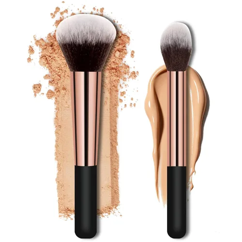 Brochas de maquillaje, pincel grande para polvo y brocha para base, acabado impecable con aerógrafo para resaltador, polvo suelto, rubor, crema,