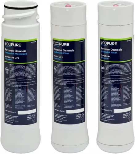 Miniatura 6 de EcoPure ECOROM Reemplazo de Membrana de Ósmosis Inversa – Compatible con ECOP30 y Sistemas Selectos de Kenmore y Brita RO – Filtro Certificado NSF