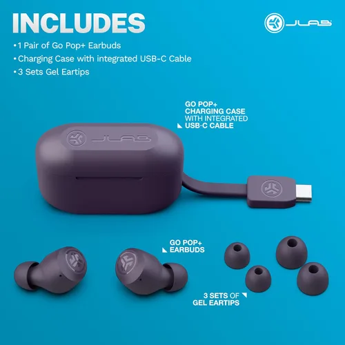 Miniatura 85 de JLab Go Air Pop+ Auriculares Verdaderamente Inalámbricos, Auriculares Intraaurales, Auriculares Bluetooth, 35H de Tiempo de Reproducción, Menta