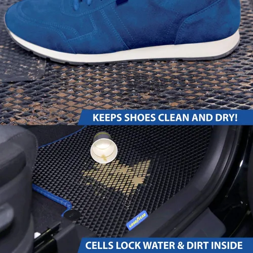 Miniatura 4 de Goodyear Alfombrillas de automóvil para todo tipo de clima, ajuste personalizado para Toyota 4Runner 10-12, juego de 5 piezas, revestimientos
