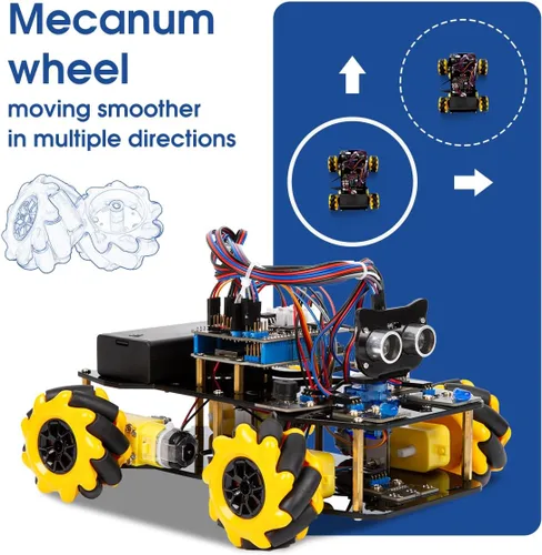 Miniatura 6 de ACEBOTT Kit de robot inteligente para automóvil compatible con Arduino, robótica para niños de 8 a 12 años de 12 a 16 años, proyecto de programación