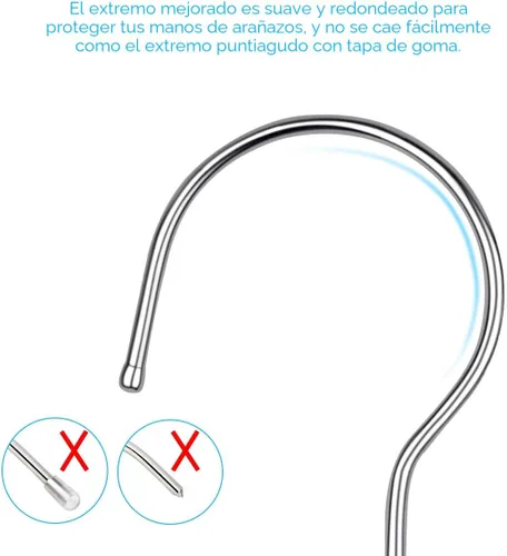 Miniatura 6 de Fayleeko Perchas de alambre para abrigos, paquete de 40 perchas de acero inoxidable resistentes y ultrafinas para ahorrar espacio de 16.5 pulgadas