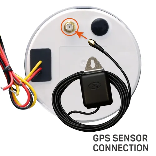Miniatura 7 de RACETECH 85mm (3-3/8") 120 MPH Velocímetro GPS eléctrico - Esfera negra con LED de 7 colores, impermeable, aro de acero inoxidable, 12V/24V