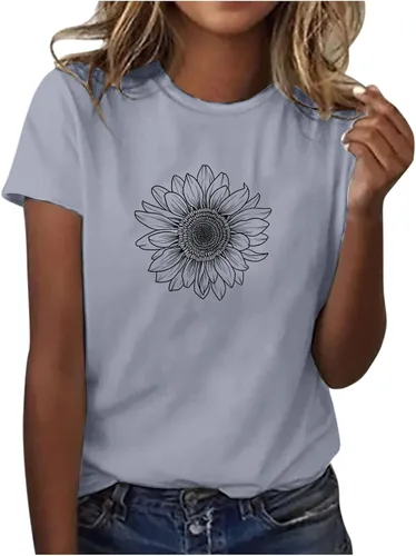 Miniatura 54 de Camiseta con estampado de animales para mujer, camiseta de libélula divertida, linda camiseta de manga corta, blusa de primavera 2023, camisas