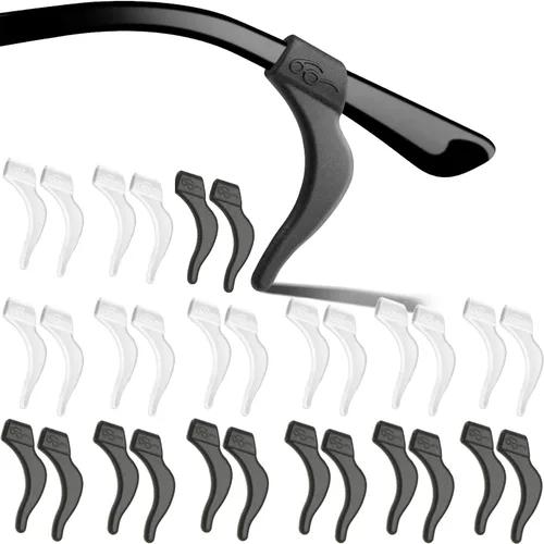 Miniatura 15 de MOLDERP Agarres para Orejas de Anteojos - 21 Pares Antideslizantes para Gafas, Cómodas Puntas de Patillas de Silicona Elástica, Retenedor de Manga