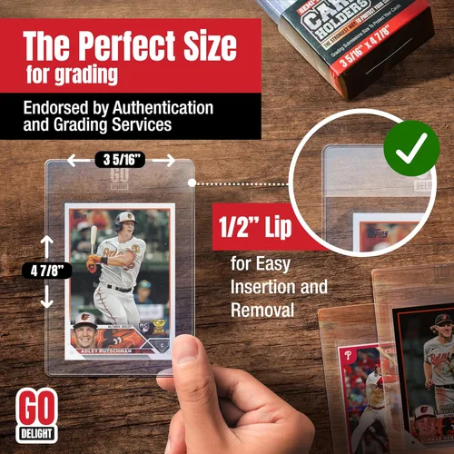 Miniatura 2 de Tarjeteros semirrígidos para PSA, SGC, BGS, CSG – 100 paquetes – Fundas para tarjetas de béisbol – 50 tarjeteros para tarjetas intercambiables + 50