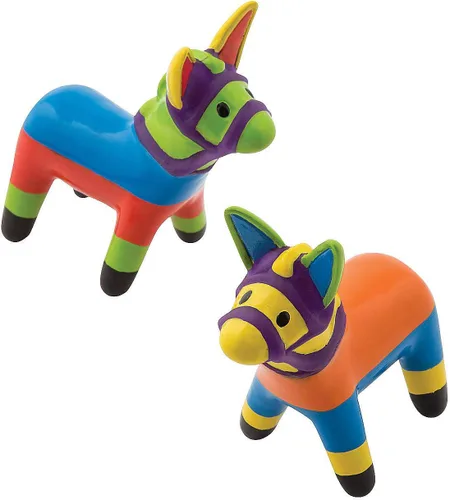 Miniatura 2 de Fun Express Decoraciones de fiesta de vinilo para fiesta de burro, paquete de 12 – Recuerdos de fiesta temática mexicana para celebraciones