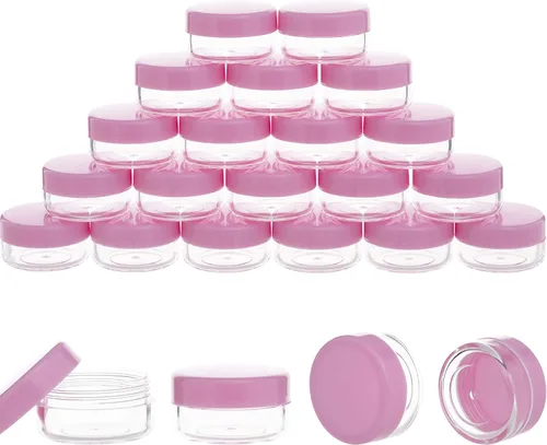 Miniatura 8 de Contenedor de muestra de 10 gramos con tapas, 10 paquetes de tarros de muestra, pequeño contenedor de viaje cosmético para maquillaje, loción