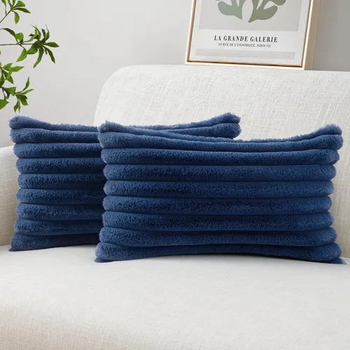 Miniatura 24 de MIULEE Juego de 2 fundas de almohada decorativas de piel sintética de 16 x 16 pulgadas, decoración moderna de primavera para el hogar, almohadas
