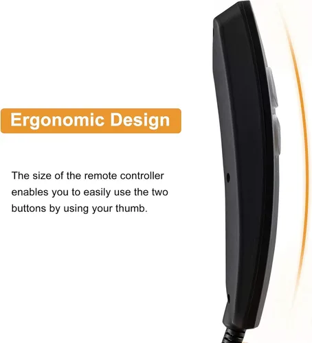Miniatura 4 de Control remoto de mano de 2 botones y 5 pines para silla elevadora eléctrica y reclinable eléctrico, auricular remoto de repuesto con 2 botones gris