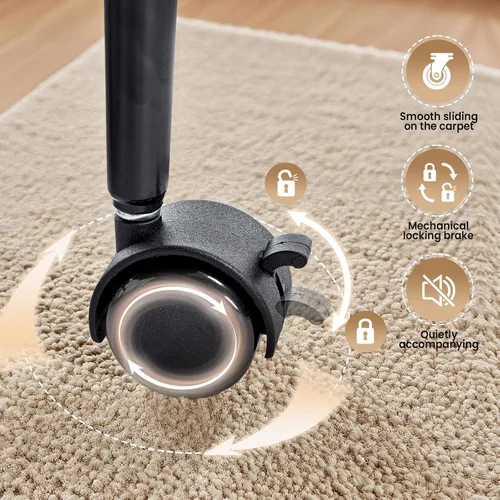 Miniatura 6 de Silla de oficina sin brazos cruzados para sentarse con patas cruzadas, silla de escritorio ergonómica de alta resistencia de 300 libras para TDAH