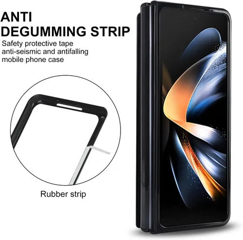 Miniatura 4 de Funda para Samsung Galaxy Z Fold 3 con soporte para bolígrafo S y tarjetero, protector de billetera resistente a prueba de golpes, funda de cuero