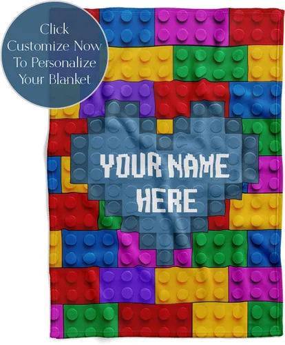 Miniatura 4 de Manta personalizada para niños con nombre personalizado Compatible Ropa de cama ultra suave y cálida Decoración de habitación o cubrecama