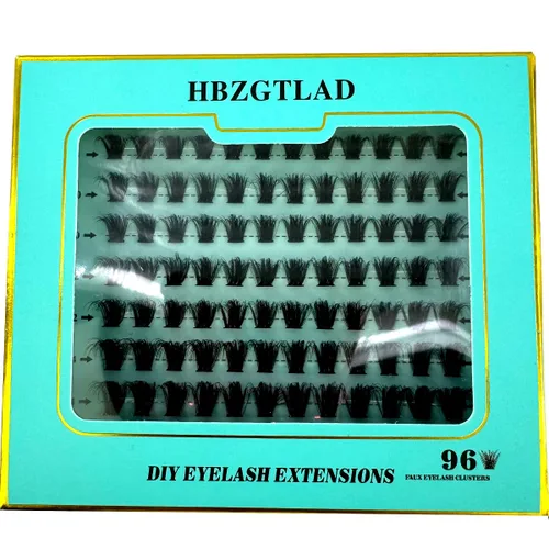 Miniatura 6 de Mezcla de pestañas postizas 3D esponjosas de un solo racimo, abanicos de volumen, pestañas individuales segmentadas naturales para extensión