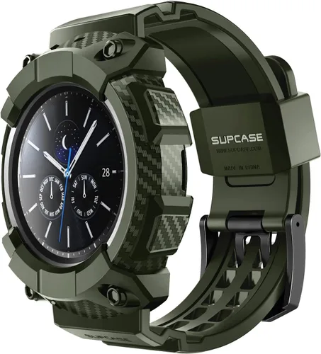 Miniatura 9 de SUPCASE [Unicorn Beetle Pro] Serie de funda para Galaxy Watch 3 [45mm] lanzamiento 2020, funda protectora resistente con correas Negro